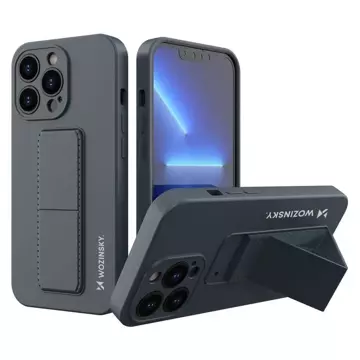 Silikonové pouzdro Wozinsky Kickstand Case se stojánkem pro iPhone 13 Pro tmavě modré