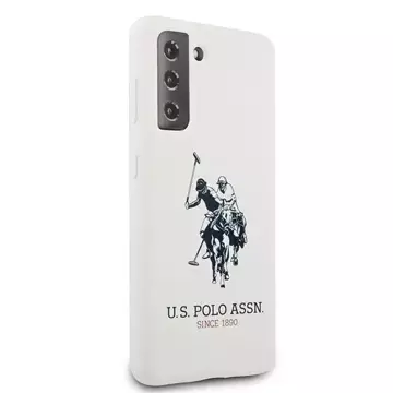 Silikonové pouzdro na telefon US Polo Logo pro Samsung Galaxy S21 bílé/bílé