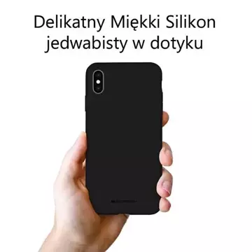 Silikonový kryt na telefon Mercury pro iPhone 12/12 Pro černo/černý