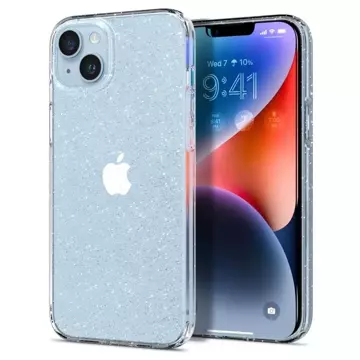 Silikonový obal Spigen Liquid Crystal se třpytkami pro iPhone 14 transparentní