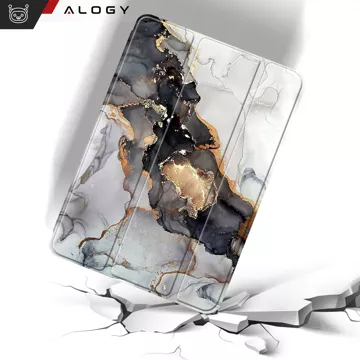 Skleněné pouzdro pro Apple iPad 10.9 Gen 10 2022 Kryt na tablet Alogy Book Case Cloudy Marble Marble