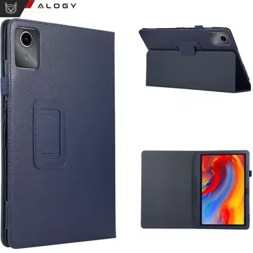 Skleněné pouzdro pro Lenovo Tab M11 10,95" TB330FU/TB330XU/TB331FC Kryt stojanu s flipem pro tablet Pouzdro Alogy Navy Blue Stylus Zdarma