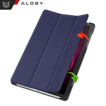 Skleněné pouzdro pro T-Mobile T Tablet 5G 10,36" pouzdro na tablet Alogy Book Cover Case Navy Blue Stylus Zdarma