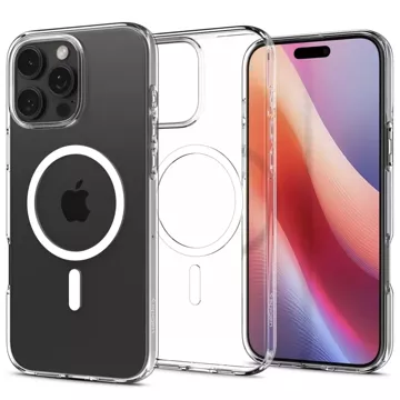 Skleněné pouzdro pro iPhone 16 Pro Spigen Liquid Crystal Mag Magsafe ochranné pouzdro pro telefon Clear