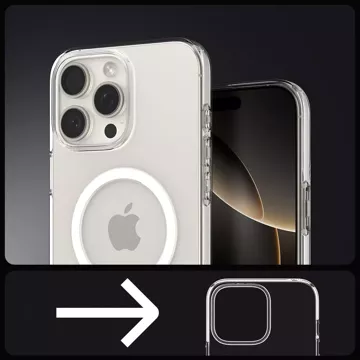 Skleněné pouzdro pro iPhone 16 Pro Spigen Liquid Crystal Mag Magsafe ochranné pouzdro pro telefon Clear