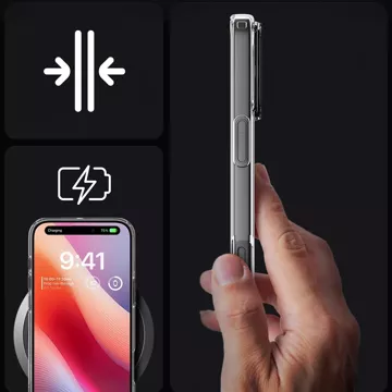 Skleněné pouzdro pro iPhone 16 Pro Spigen Liquid Crystal ochranné pouzdro pro telefon Crystal Clear