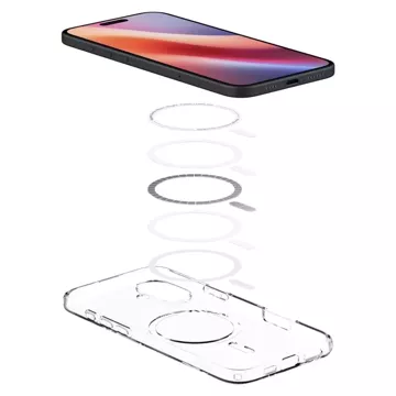 Skleněné pouzdro pro iPhone 16 Spigen Liquid Crystal Mag Magsafe ochranný kryt pouzdro na telefon Čiré