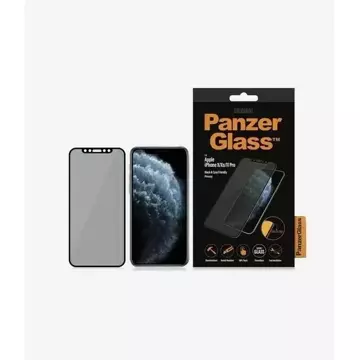 Sklo PanzerGlass E2E Super pro iPhone X/XS/11 Pro Case Friendly Privacy černá/černá