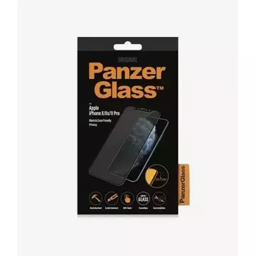 Sklo PanzerGlass E2E Super pro iPhone X/XS/11 Pro Case Friendly Privacy černá/černá