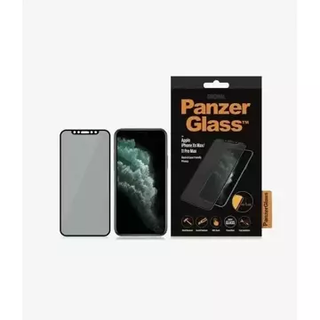 Sklo PanzerGlass E2E Super pro iPhone Xs Max /11 Pro Max Case Friendly Privacy černá/černá