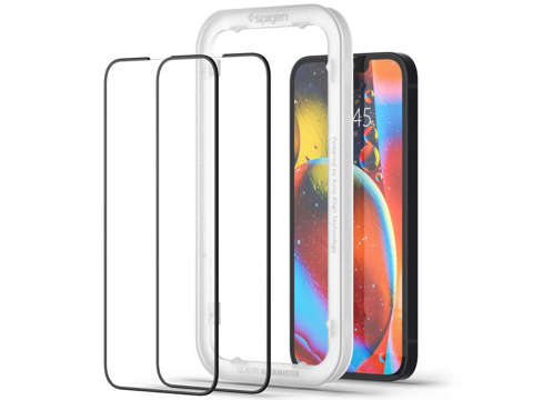 Sklo Spigen x2 ALM Glas.tR FC pro Apple iPhone 13/13 Pro / 14 Black