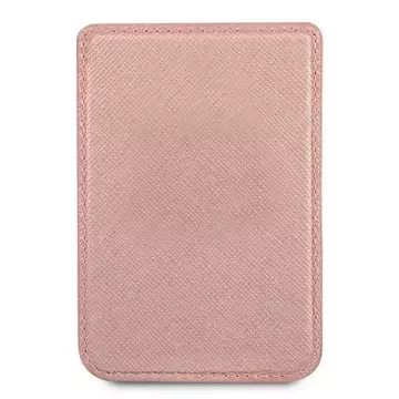 Slot pro kartu Guess Wallet GUWMSSASLPI MagSafe Saffiano růžový/růžový
