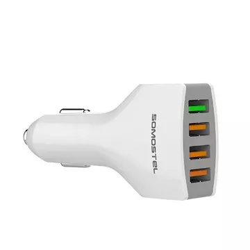 Somostel SMS-A66 Quick Charge QC 3.0 3A 4X USB nabíječka do auta bílá