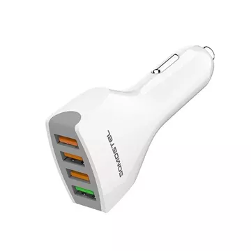 Somostel SMS-A66 Quick Charge QC 3.0 3A 4X USB nabíječka do auta bílá