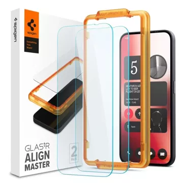 Spigen Alm Glas.tR 2-balení tvrzeného skla pro Nothing Phone 2A Clear