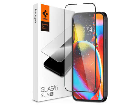 Spigen Glas.tR Slim FC sklo pro obal pro Apple iPhone 13/13 Pro / 14 Black Kabel 1m Lightning