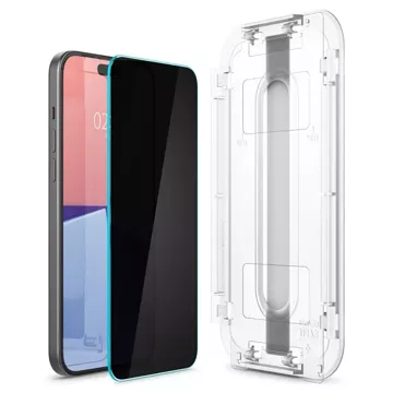 Spigen Glas.tR Tvrzené sklo "Ez Fit" 2-balení pro Apple iPhone 15 Plus Privacy