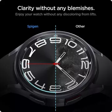 Spigen Glas.tr „EZ-Fit“ 2-balení tvrzeného skla pro Samsung Galaxy Watch 6 Classic (43 mm) čiré