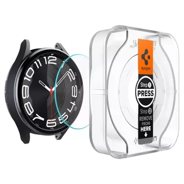 Spigen Glas.tr „EZ-Fit“ 2-balení tvrzeného skla pro Samsung Galaxy Watch 6 Classic (43 mm) čiré