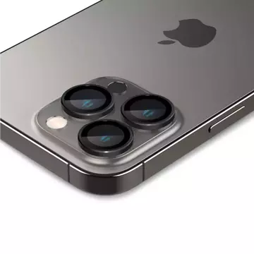 Spigen Optik.tR "EZ FIT" chránič fotoaparátu 2 balení pro Apple iPhone 14 Pro / 14 Pro Max Black