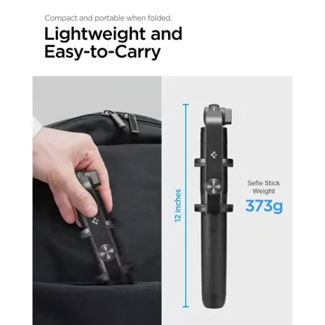 Spigen S560W Bluetooth Selfie Stick stativ černý