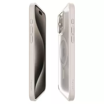 Spigen Ultra Hybrid Mag Mag Safe Case pro Apple iPhone 15 Pro Max Frost Natural Titanium