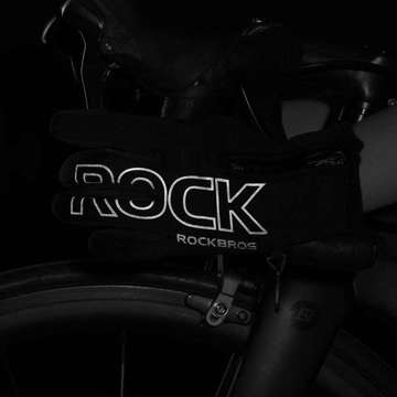 Sportovní cyklistické rukavice XL RockBros větruodolné cyklistické rukavice pro telefon S091-4BK-XL Černá