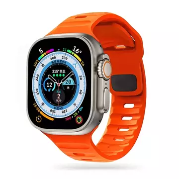 Sportovní pásek IconBand Line pro Apple Watch 4 / 5 / 6 / 7 / 8 / SE / ULTRA (42 / 44 / 45 / 49 mm) Oranžový