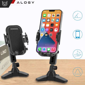 Stojan na telefon Stolní stojan Nastavitelný 360 ​​stolní stativ 4-7" Alogy Black