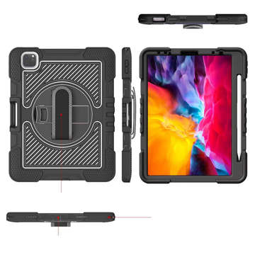 StripeShell 360 Armor Case pro iPad Air 4 / 5 (2020/2022) / iPad Pro 11 (2018 / 2020 / 2021 / 2022) černý