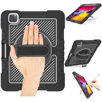 StripeShell 360 Armor Case pro iPad Air 4 / 5 (2020/2022) / iPad Pro 11 (2018 / 2020 / 2021 / 2022) černý