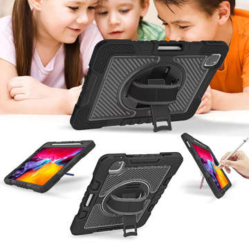 StripeShell 360 Armor Case pro iPad Air 4 / 5 (2020/2022) / iPad Pro 11 (2018 / 2020 / 2021 / 2022) černý