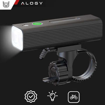 Světlo na kolo Přední LED světlo na kolo Osvětlení na kolo Vodotěsné IPX5 Alogy P12 Bike Light Black