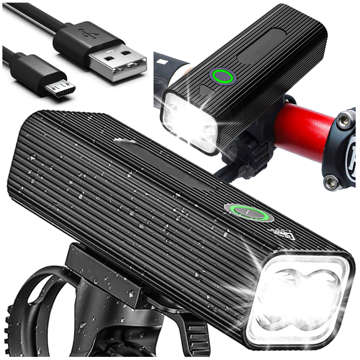 Světlo na kolo Přední LED světlo na kolo Osvětlení na kolo Vodotěsné IPX5 Alogy P12 Bike Light Black