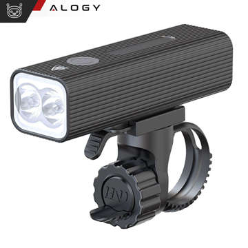 Světlo na kolo Přední LED světlo na kolo Osvětlení na kolo Vodotěsné IPX5 Alogy P12 Bike Light Black