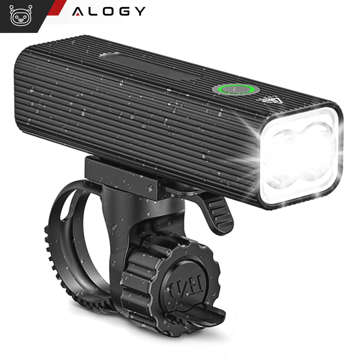 Světlo na kolo Přední LED světlo na kolo Osvětlení na kolo Vodotěsné IPX5 Alogy P12 Bike Light Black