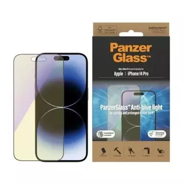 Szkło PanzerGlass Ultra-Wide Fit pro iPhone 14 Pro 6,1" Ochrana obrazovky Antibakteriální Snadné zarovnání Včetně Anti-modré světlo 2792