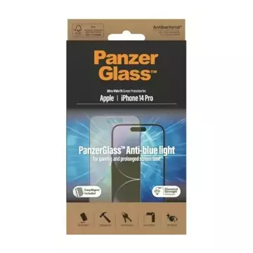 Szkło PanzerGlass Ultra-Wide Fit pro iPhone 14 Pro 6,1" Ochrana obrazovky Antibakteriální Snadné zarovnání Včetně Anti-modré světlo 2792