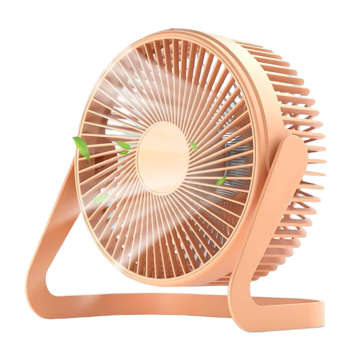 Tichý stolní ventilátor Alogy Přenosný USB kabelový stolní ventilátor Světle oranžový