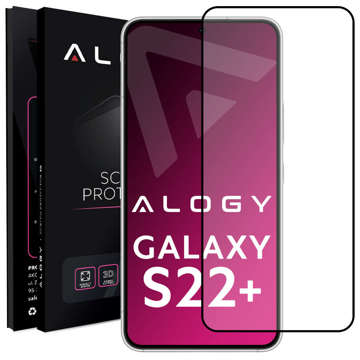 Tvrzené sklo 9H Alogy Full Glue pro pouzdro Samsung Galaxy S22 Plus Black