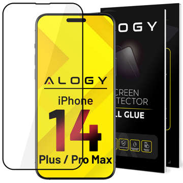 Tvrzené sklo 9H Alogy Full Glue pro pouzdro pro Apple iPhone 14 Plus / 14 Pro Max