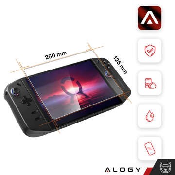 Tvrzené sklo 9H pro Lenovo Legion Go pro obrazovku konzole Alogy Screen Protector PRO