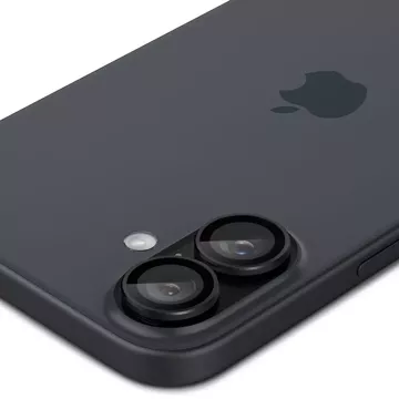 Tvrzené sklo Chránič fotoaparátu Spigen Optik.Tr "EZ FIT" Chránič fotoaparátu 2-PACK pro Apple iPhone iPhone 16 / 16 Plus černý