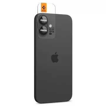 Tvrzené sklo Chránič fotoaparátu Spigen Optik.Tr "EZ FIT" Chránič fotoaparátu 2-PACK pro Apple iPhone iPhone 16 / 16 Plus černý