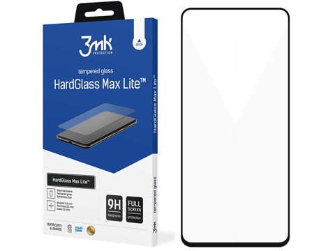 Tvrzené sklo HardGlass Max Lite 3mk pro Xiaomi Poco F3 Black