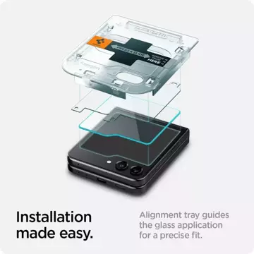 Tvrzené sklo Spigen Glas.TR „EZ Fit“ po 2 kusech pro Samsung Galaxy Z Flip 5 čiré