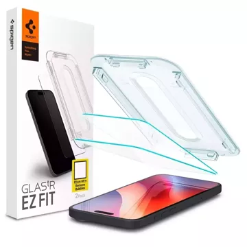 Tvrzené sklo Spigen Glas.Tr "Ez Fit" 2-Pack pro iPhone 16 Pro Clear