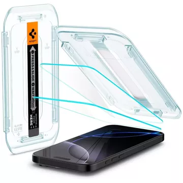 Tvrzené sklo Spigen Glas.Tr "Ez Fit" 2-Pack pro iPhone 16 Pro Clear