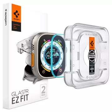 Tvrzené sklo Spigen Glas.tr "ez Fit" 2 balení Apple Watch Ultra (49 mm) čiré