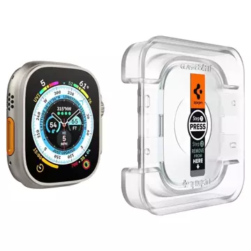 Tvrzené sklo Spigen Glas.tr "ez Fit" 2 balení Apple Watch Ultra (49 mm) čiré